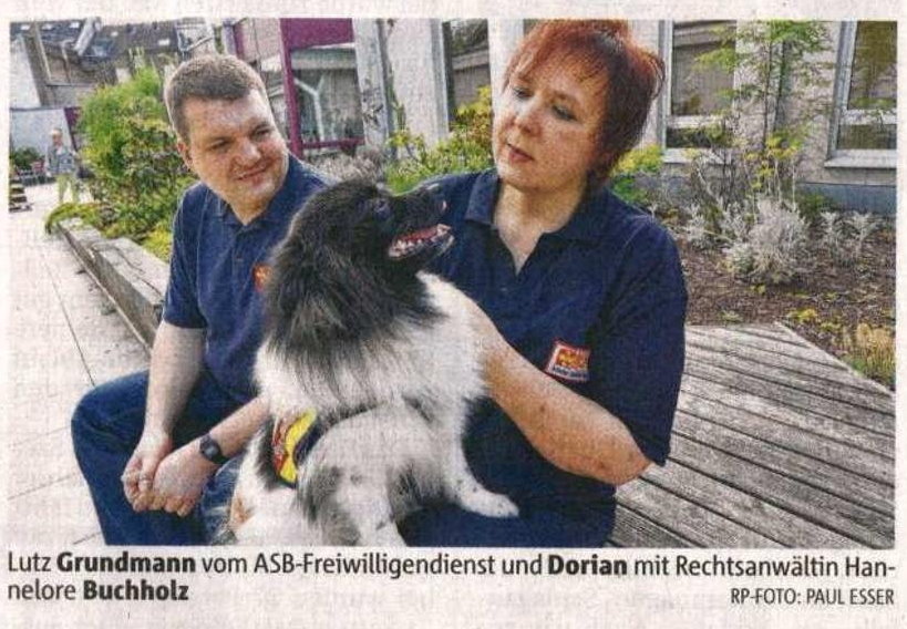 Artikel in der RP/NGZ über den Besuchshundedienst